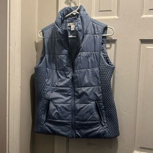 Blue puffer vest